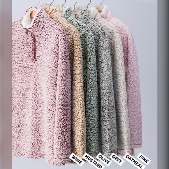 New Pink Sherpa pullover Sz Small. - Picture 2 of 2